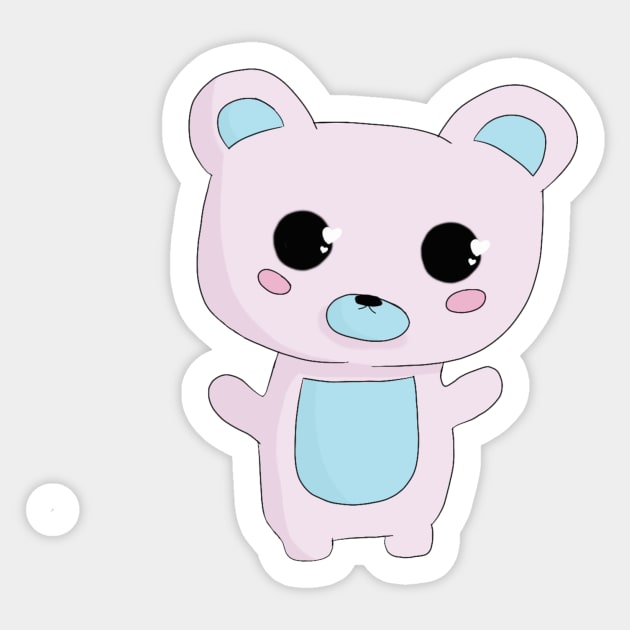 Cute Pastel Bear Design Sticker by Mydrawingsz